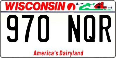 WI license plate 970NQR