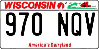 WI license plate 970NQV