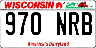 WI license plate 970NRB