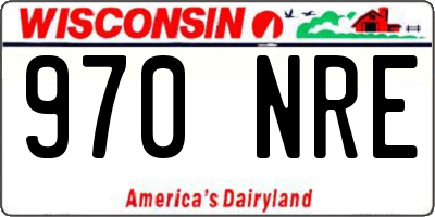 WI license plate 970NRE