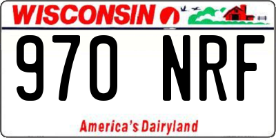 WI license plate 970NRF