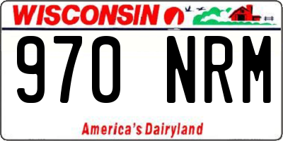 WI license plate 970NRM