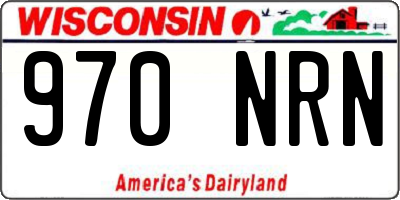 WI license plate 970NRN