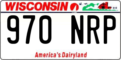 WI license plate 970NRP