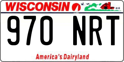 WI license plate 970NRT