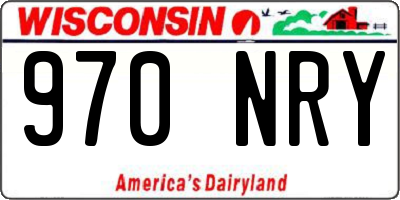 WI license plate 970NRY
