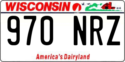 WI license plate 970NRZ