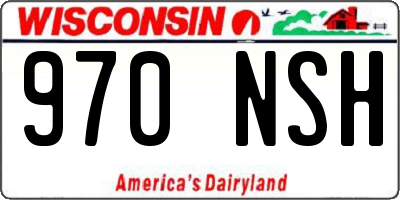 WI license plate 970NSH