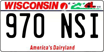 WI license plate 970NSI