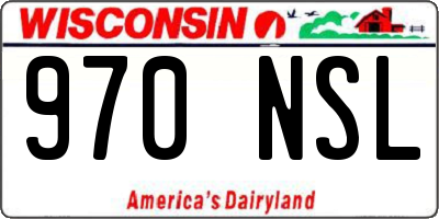 WI license plate 970NSL