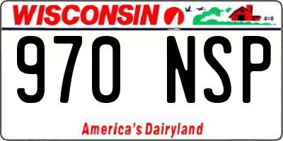 WI license plate 970NSP