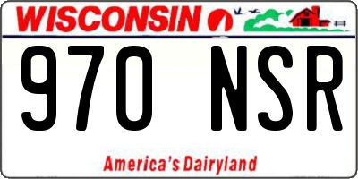 WI license plate 970NSR