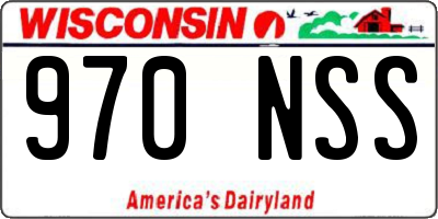 WI license plate 970NSS