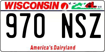 WI license plate 970NSZ