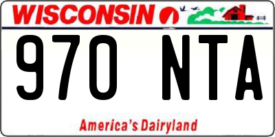 WI license plate 970NTA