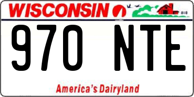 WI license plate 970NTE