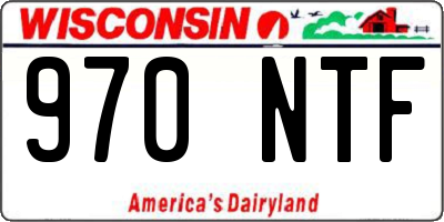 WI license plate 970NTF