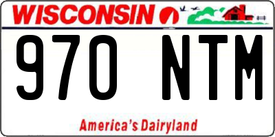 WI license plate 970NTM