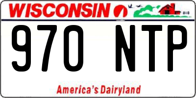 WI license plate 970NTP