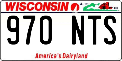 WI license plate 970NTS