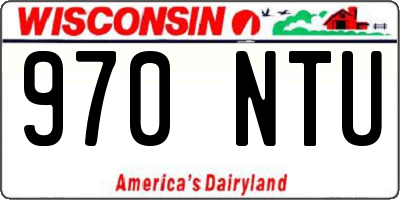 WI license plate 970NTU
