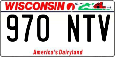 WI license plate 970NTV