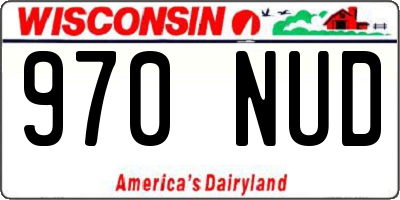 WI license plate 970NUD