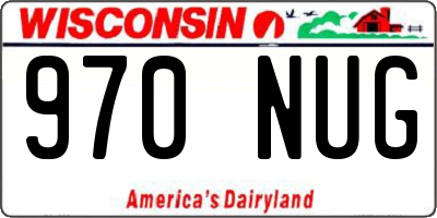 WI license plate 970NUG