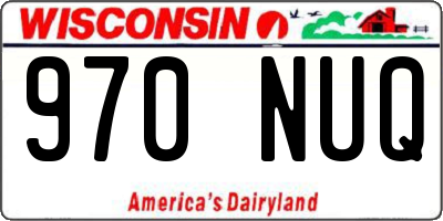 WI license plate 970NUQ