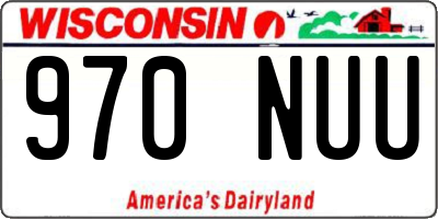 WI license plate 970NUU