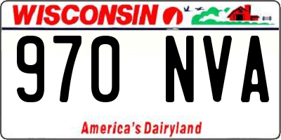 WI license plate 970NVA