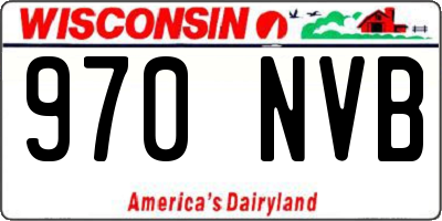 WI license plate 970NVB