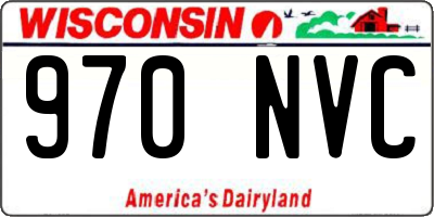 WI license plate 970NVC