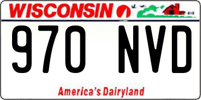 WI license plate 970NVD