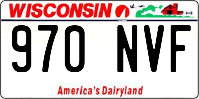 WI license plate 970NVF