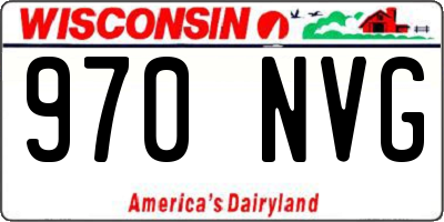 WI license plate 970NVG