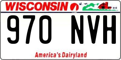 WI license plate 970NVH