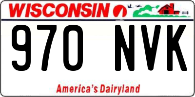 WI license plate 970NVK