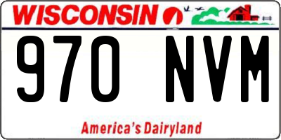 WI license plate 970NVM