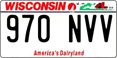 WI license plate 970NVV