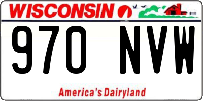 WI license plate 970NVW