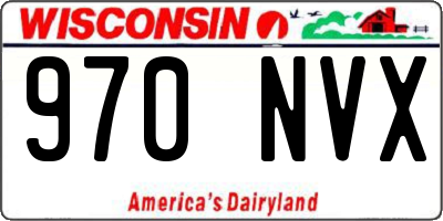WI license plate 970NVX