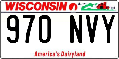 WI license plate 970NVY