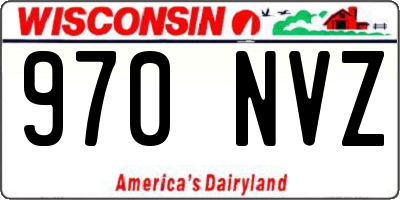WI license plate 970NVZ