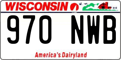 WI license plate 970NWB