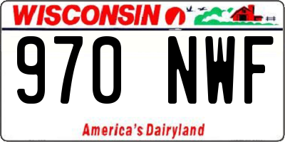 WI license plate 970NWF