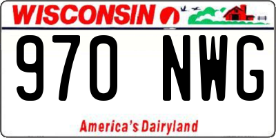 WI license plate 970NWG