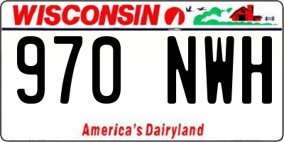 WI license plate 970NWH