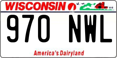 WI license plate 970NWL