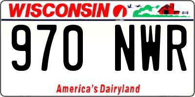 WI license plate 970NWR